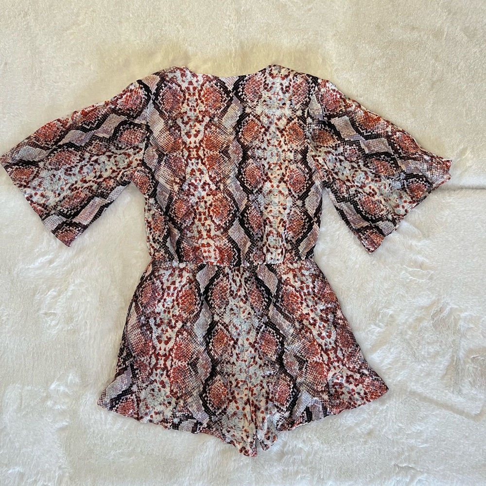 Lovers + Friends Revolve Lace Up Snake Python Rom… - image 4